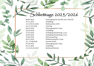 Schließtage